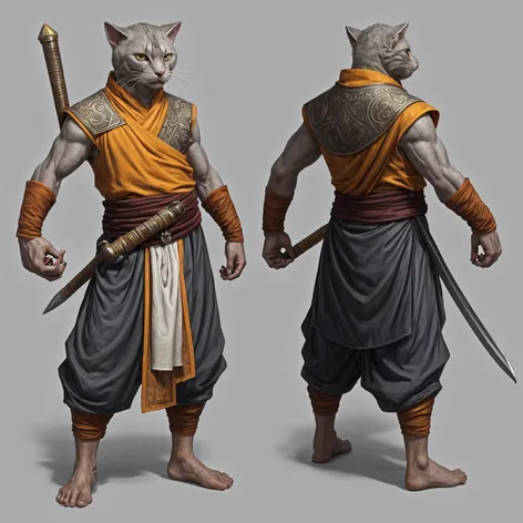 male tabaxi monk grey