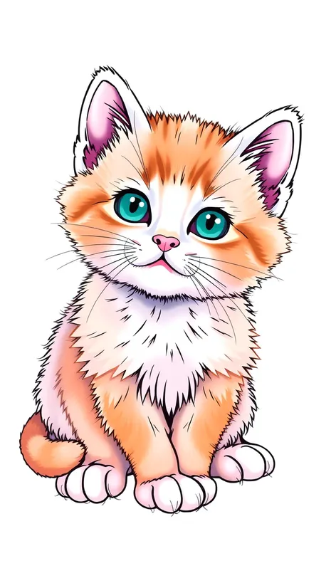 realistic kitten cat coloring