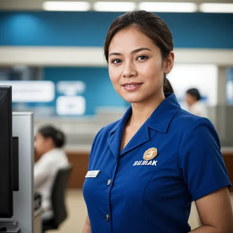 filipina bank employee woman