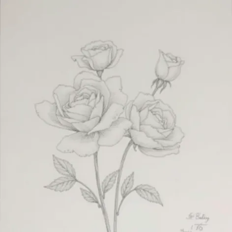 drawings of roses in