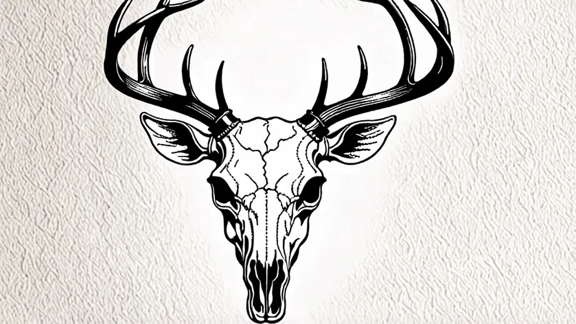 deer skull tattoo