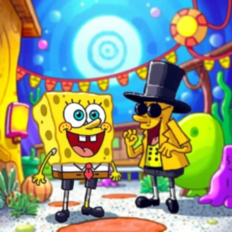 spongebob and michael jackson