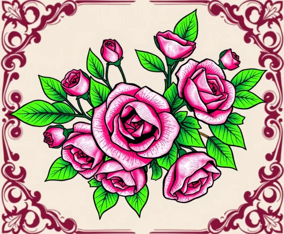 rose garland png drawing