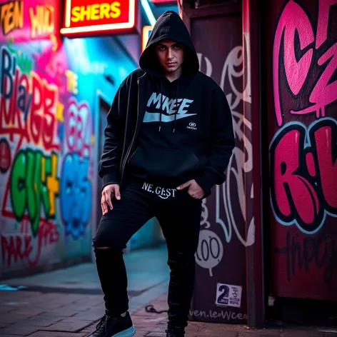 black jeans hoodie