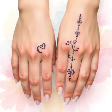 girly pretty hand tattoos