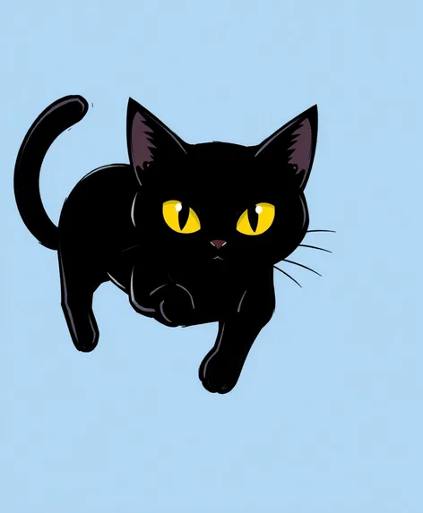 floating black cat meme