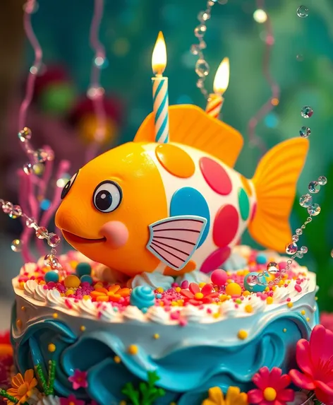 fish birthday cake