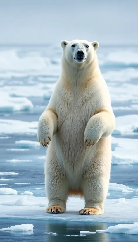 polar bear height on