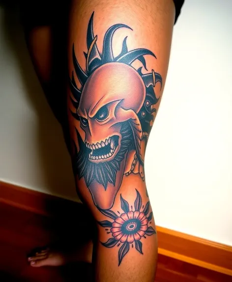 thigh leg tattoos for