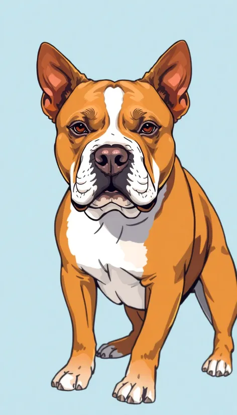 pitbull dog drawing