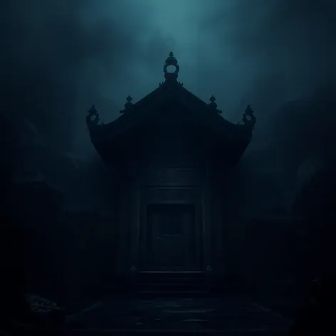 shrine in shadow