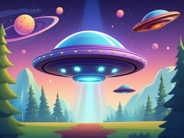 cartoon ufo