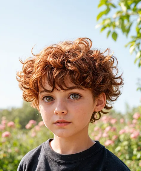 boy, short curly red