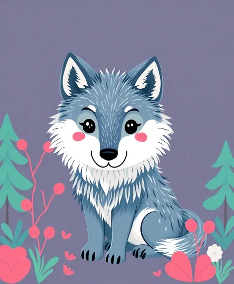 cute wolf drawings