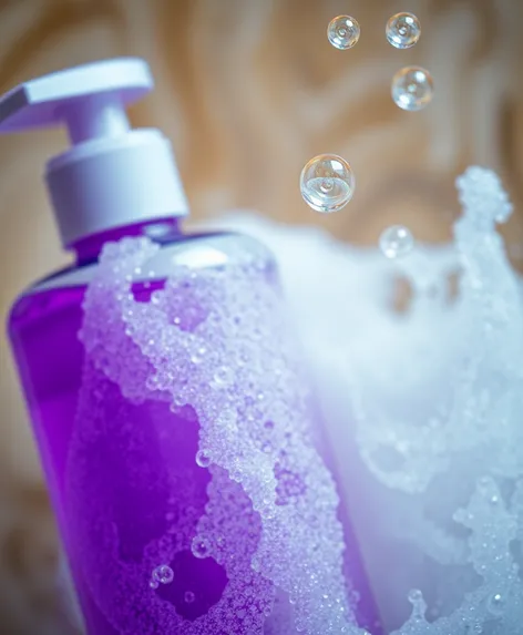 purple shampoo bottle