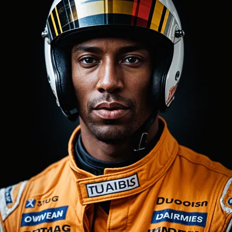 Black male racing driver