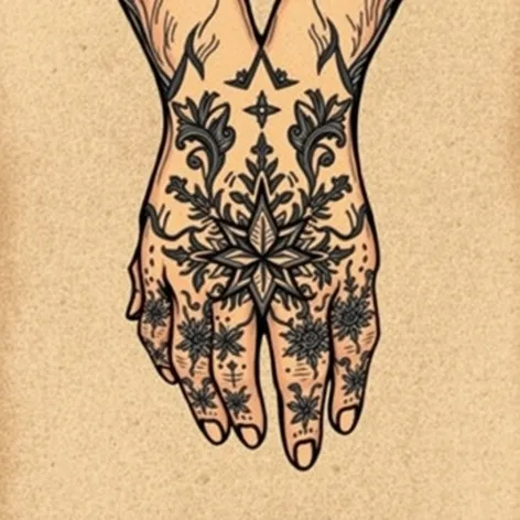 mens hand tattoos