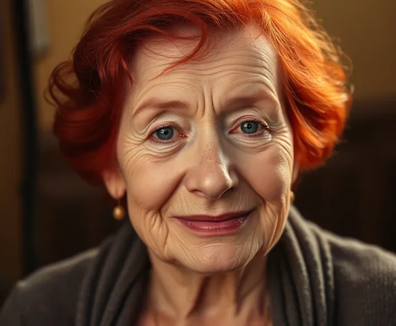 old woman red hair