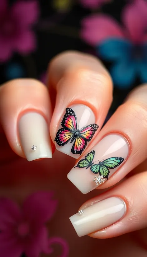 butterfly nail art designs