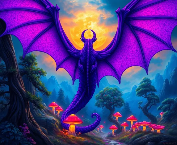 purple dragon wings