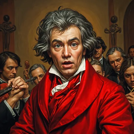 painting of beethoven dressed