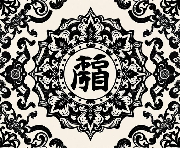 symmetrical chinese seal tattoo