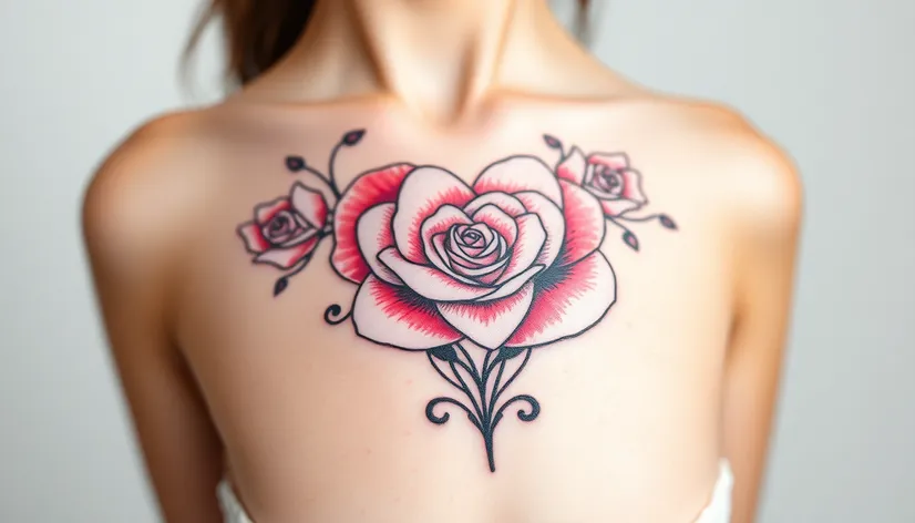 tattoo heart rose