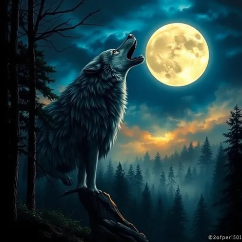 wolf howling clip art