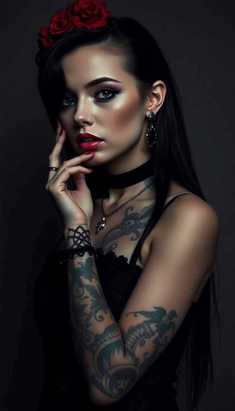 goth tattoos for females Image – Free AI Generator | Makepix