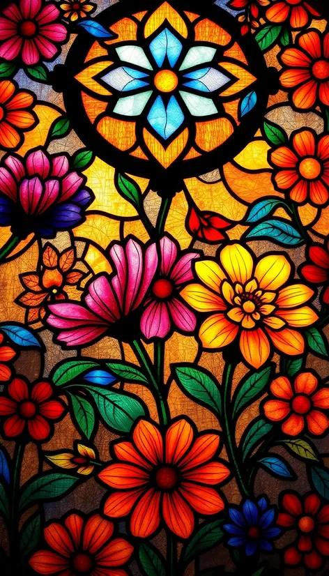 easy stained glass flowers