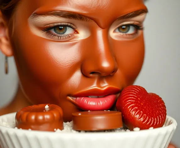 chocolate covered face