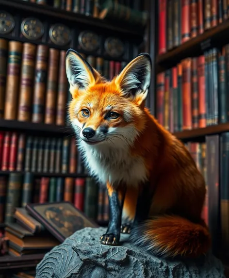 taxidermy fox