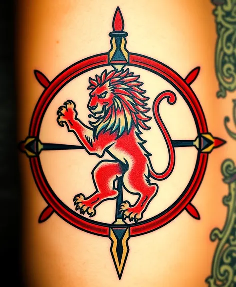 nautical red lion in