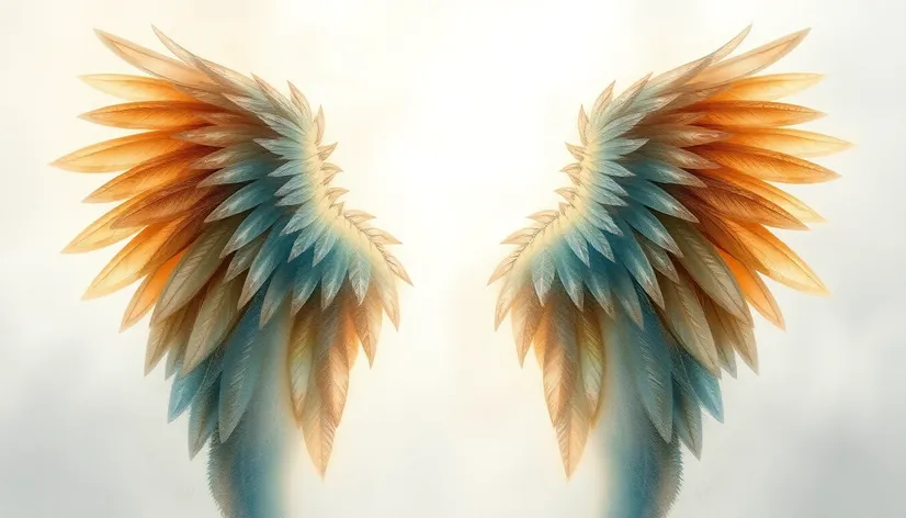 angel wings drawing