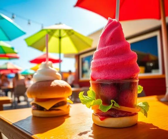 burger and a grape