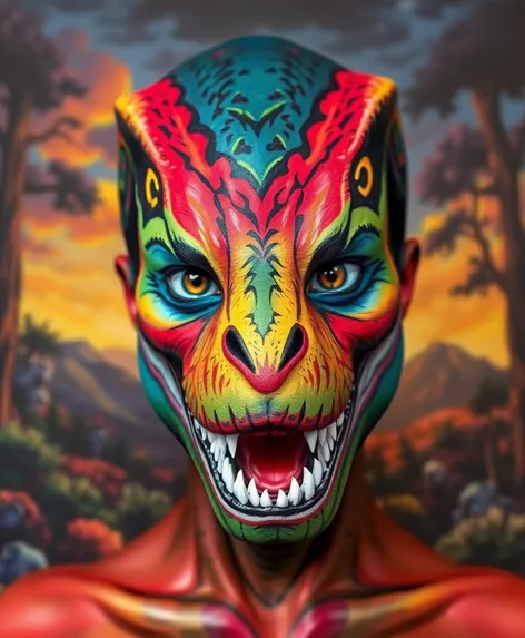 dino face paint