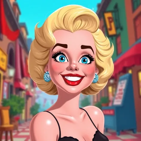 cartoon of marilyn monroe