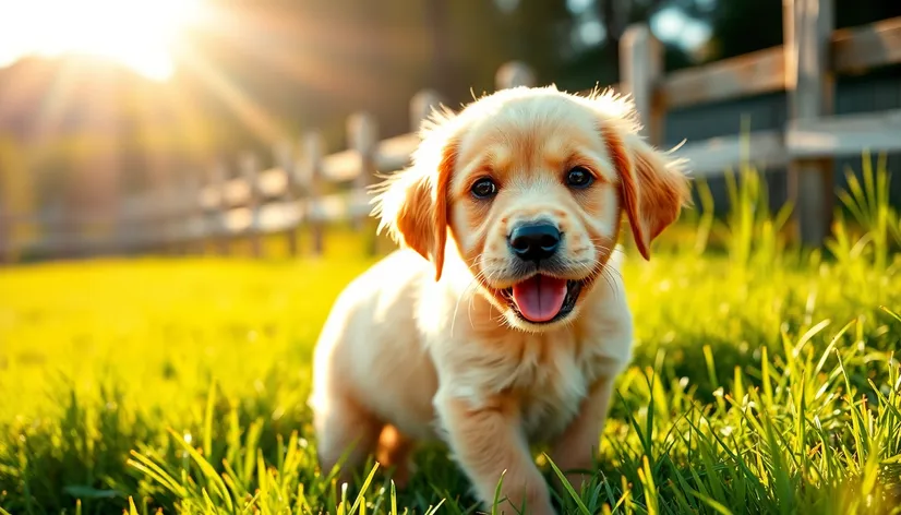 golden puppy lab