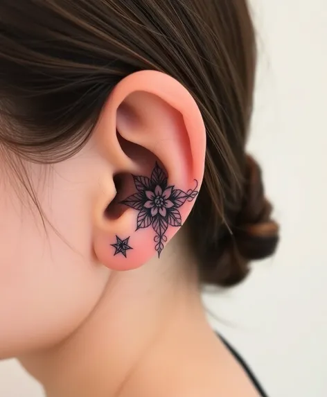 behind ear tattoos