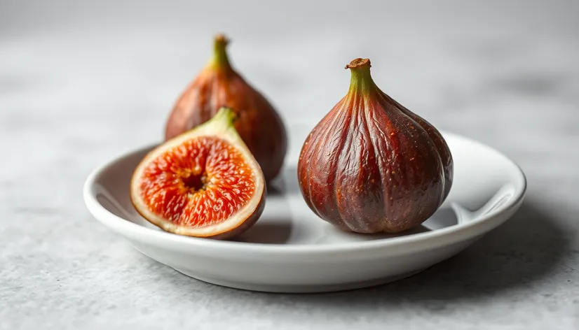 fig on white plate