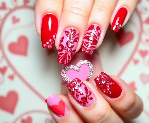 valentine's nails