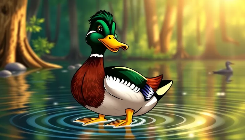 cartoon mallard duck cartoon