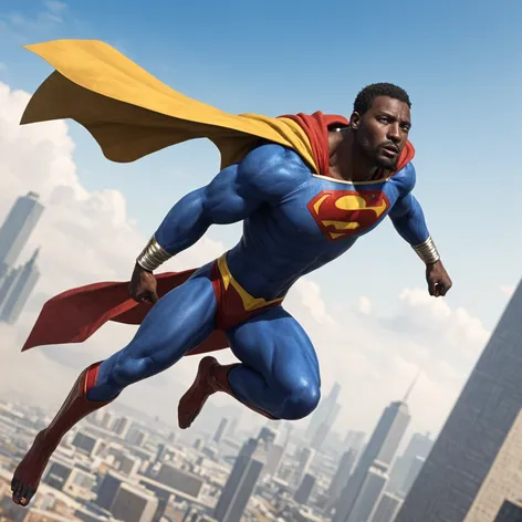 African Superman flying