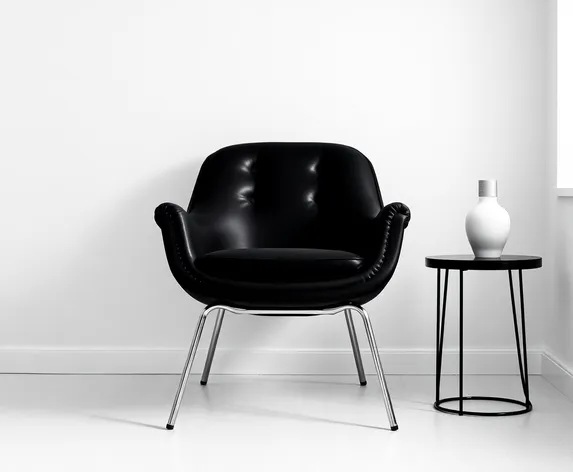 black and white chair