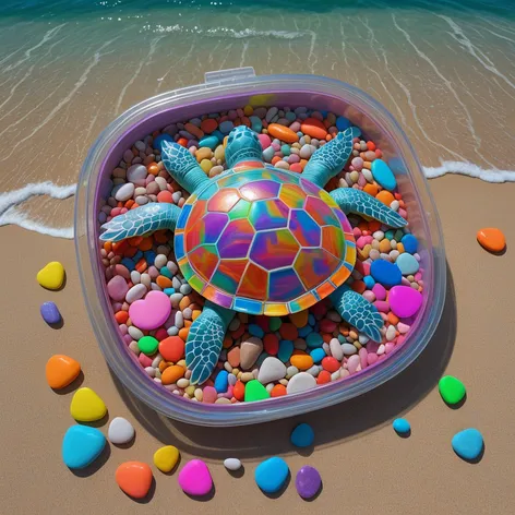 ((surreal artwork)), transparent turtle-shaped