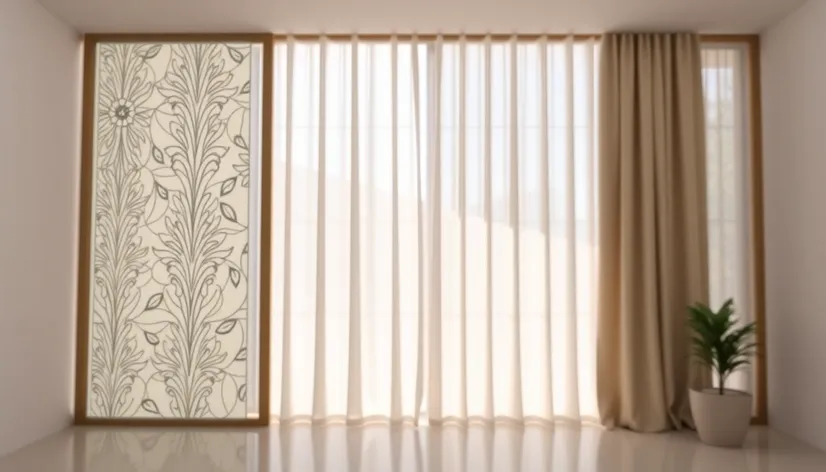 sliding door curtain ideas