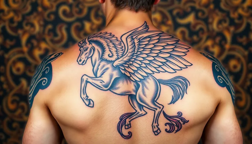 greek mythology back tattoo