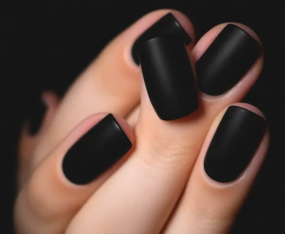 matte black nail polish