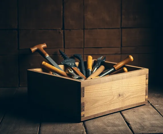 wooden box for tools