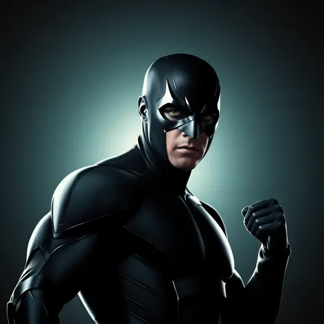 black superhero suit male